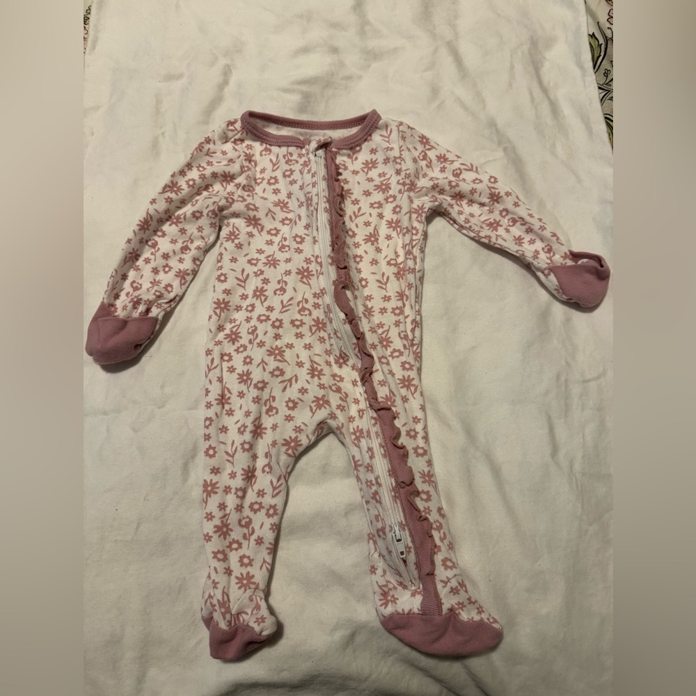 Cloud Island Pink Floral Kids One Piece